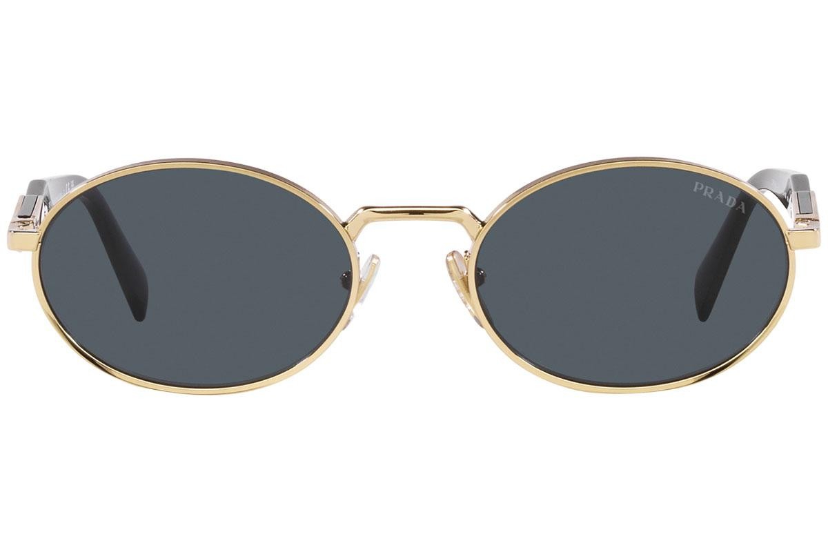 Prada PR 65ZS (ZVN09T) 55 | Unisex Altın Yuvarlak Güneş Gözlüğü